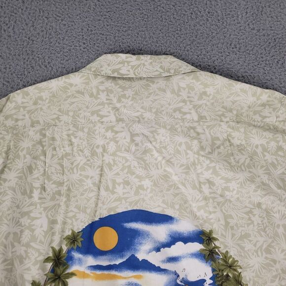 Koko Island Shirt Mens Extra Large White Hawaiian Floral Camp XL Rayon Beach - Picture 9 of 11